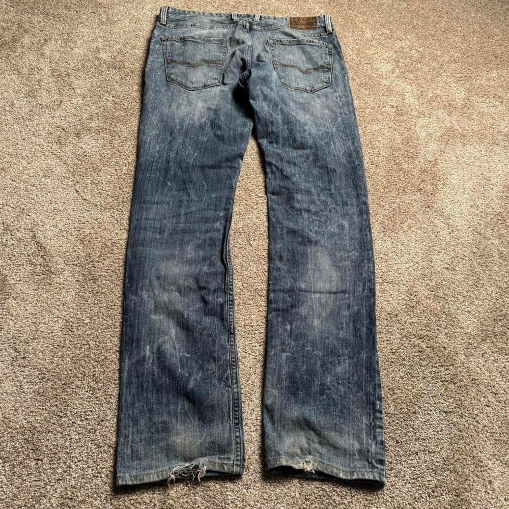 GUESS SLIM STRAIGHT MARBLE FADE DENIM